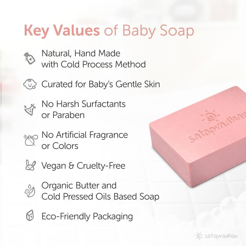 100% Organic Moisturizing Baby Soap for Sensitive Skin - 100g | Verified Sustainable Body Soap on Brown Living™