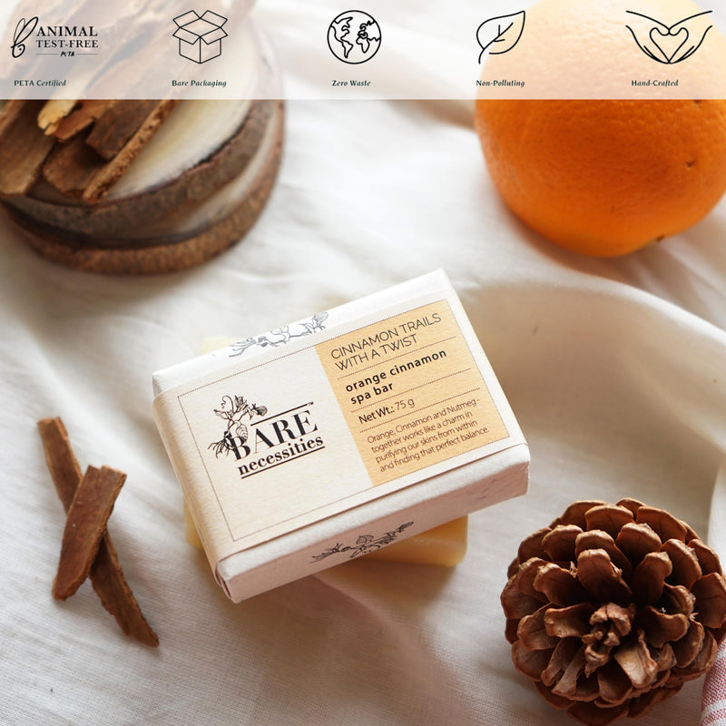 Orange Cinnamon Bathing Bar | Smooth & Clear Skin - 75g