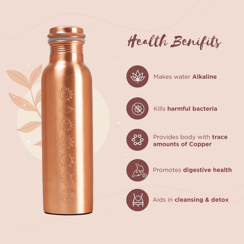 7 Chakras Copper With Handle | Verified Sustainable Bottles & Sippers on Brown Living™