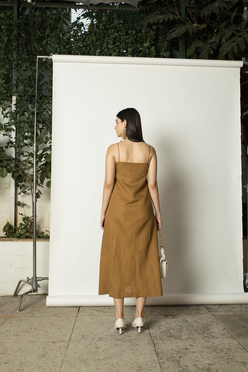 A-Line Slip hemp Cotton Dress | Verified Sustainable Womens Dress on Brown Living™