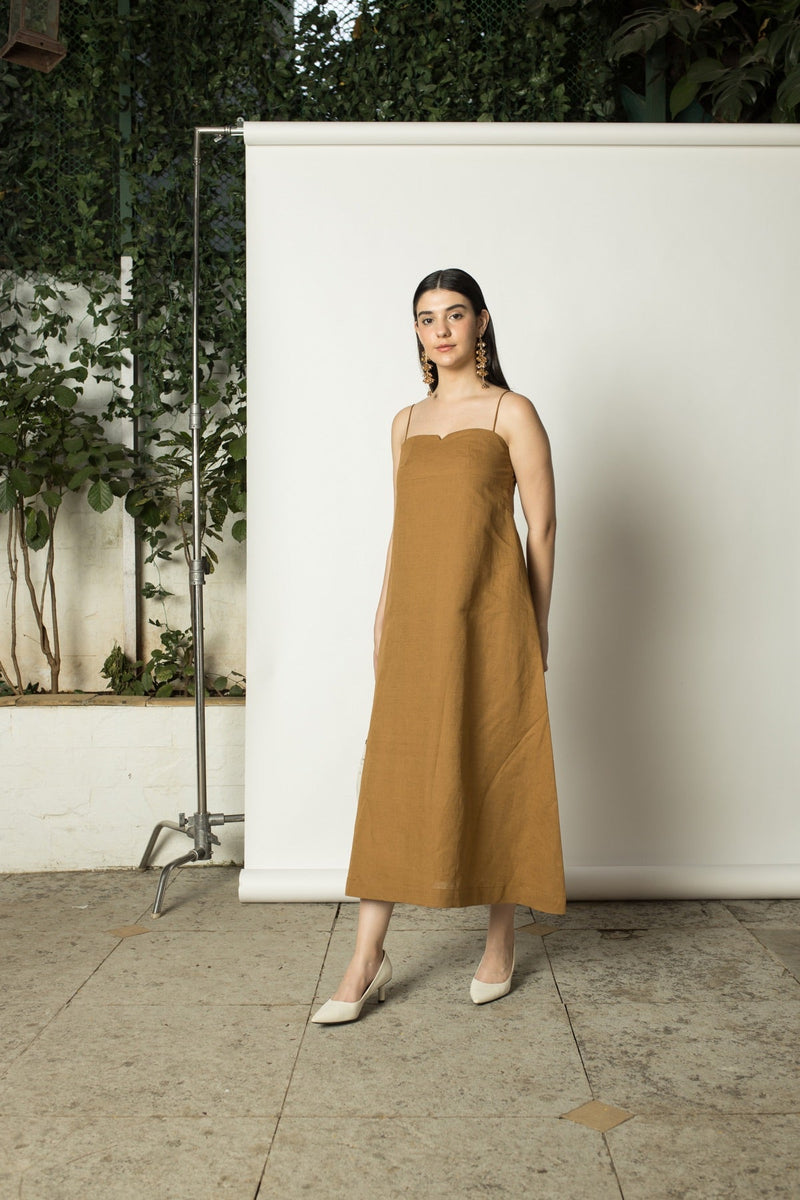 A-Line Slip hemp Cotton Dress | Verified Sustainable Womens Dress on Brown Living™