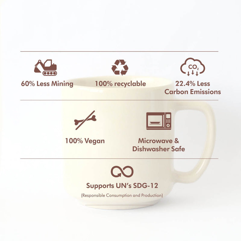 Abha Ecofriendly Recycled Ceramic Coffee Mug | Verified Sustainable Cups & Saucers on Brown Living™