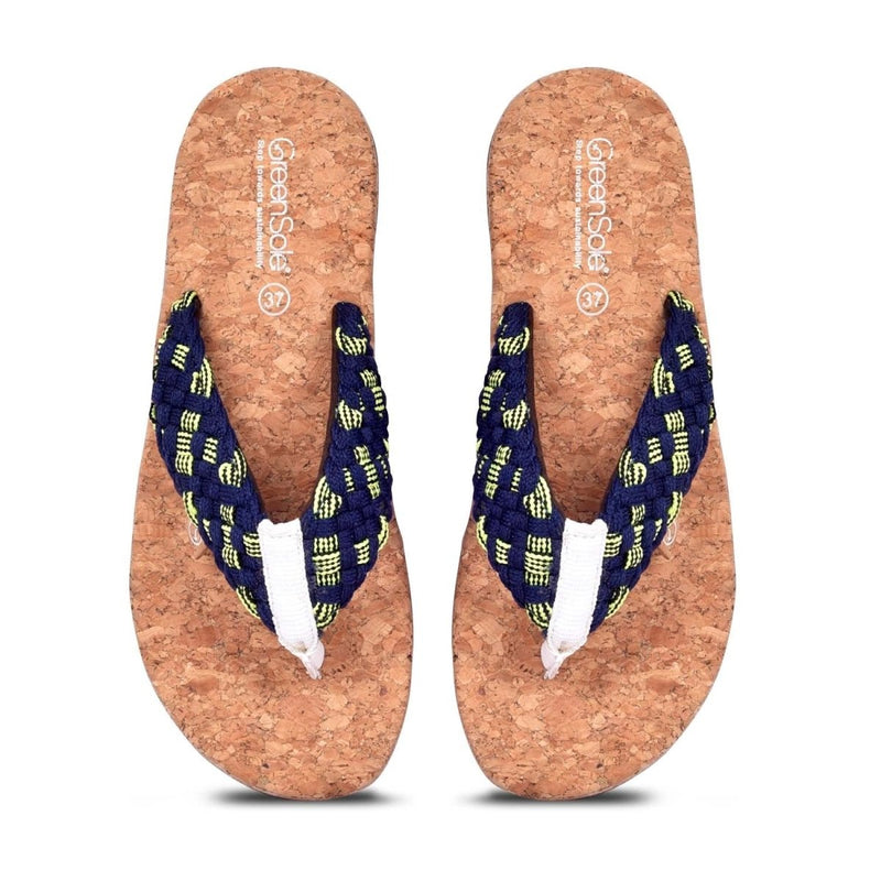 Alfa Royal Blue Women's Trendy Slippers | Verified Sustainable Womens Flip Flops on Brown Living™