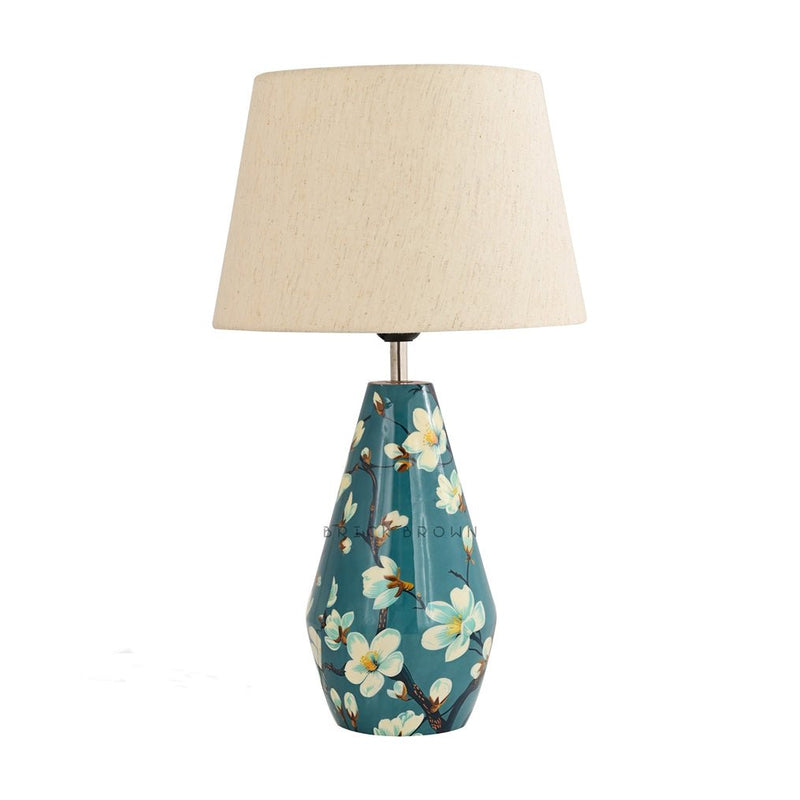 Almond Blossoms Night Lamp | Handcrafted Mango Wood Table Lamp | Verified Sustainable Lamps & Lighting on Brown Living™