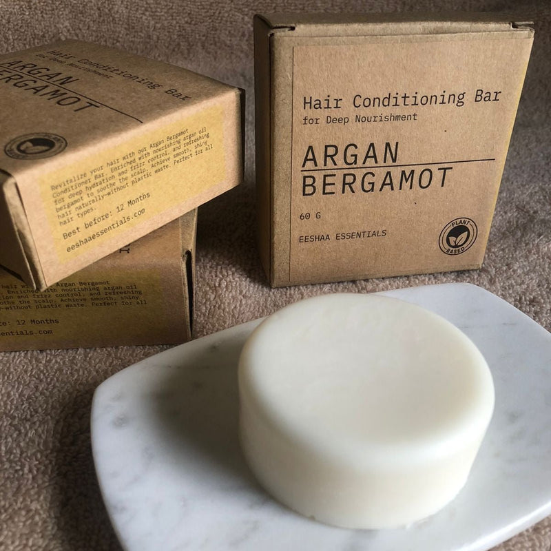 Argan - Bergamot Hair Conditioner Bar For Deep Nourishment | Verified Sustainable Hair Conditioner on Brown Living™