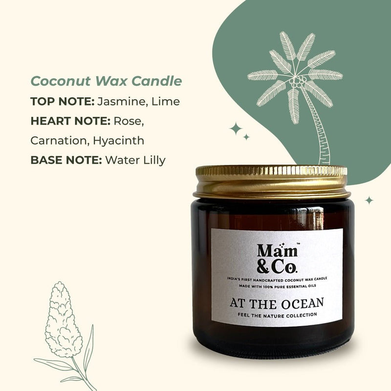 At the Ocean - 100% Coconut Wax Botanical Candle | Verified Sustainable Candles & Fragrances on Brown Living™