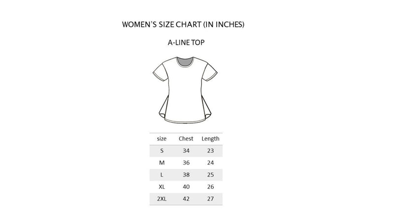 Aurora Waves Women's A - Line Organic Cotton Top | Verified Sustainable Womens T - Shirt on Brown Living™