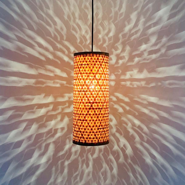 Bamboo Cylindrical Handmade Starnet Lamp | Verified Sustainable Lamps & Lighting on Brown Living™