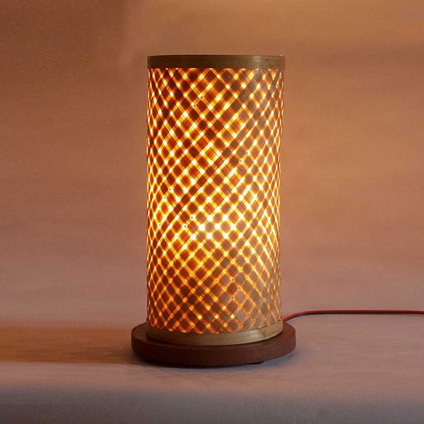 Bamboo Handmade Table Lamp withBase | Verified Sustainable Lamps & Lighting on Brown Living™