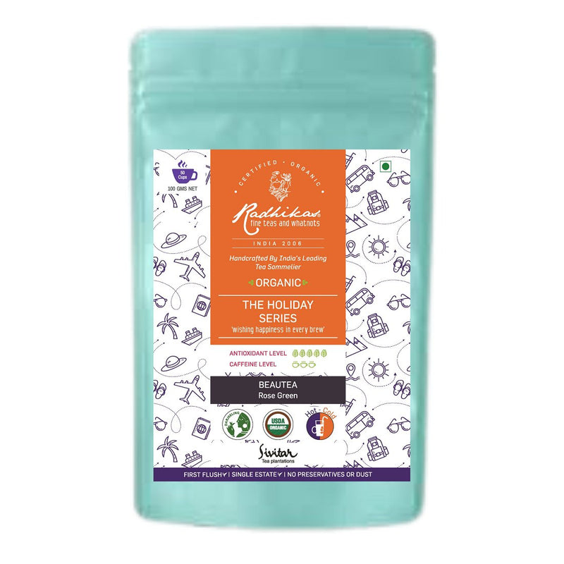 Beautea Green Rose- Organic Darjeeling Leaves and Rose Petals | Verified Sustainable Tea on Brown Living™