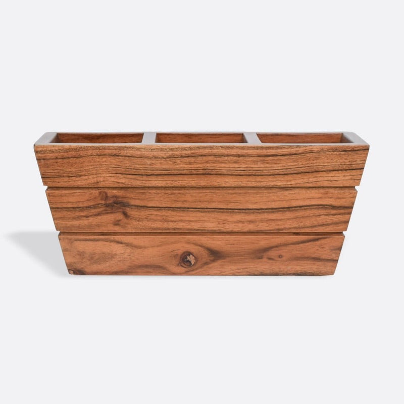 Boat Wooden Cutlery Caddy/Holder | Verified Sustainable Kitchen Organisers on Brown Living™