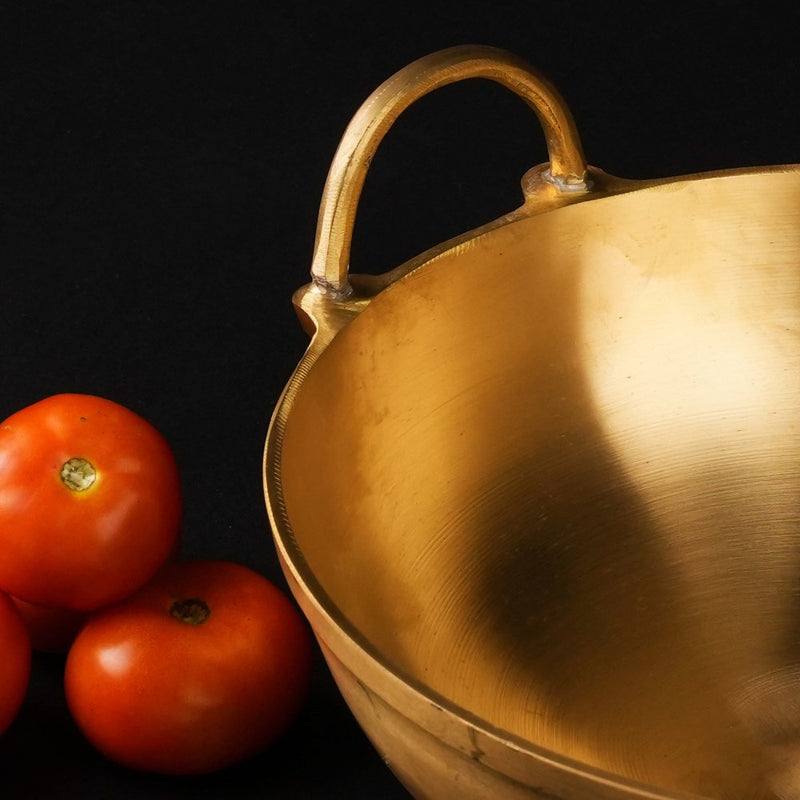 Bronze Handmade Kadai - Large | Verified Sustainable Cookware on Brown Living™