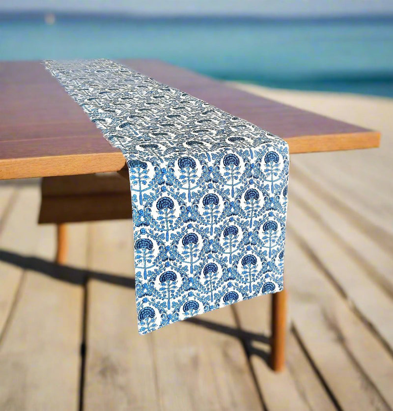 Carolina Blue Table Runner 13x71 Inches | Verified Sustainable Table Linens on Brown Living™