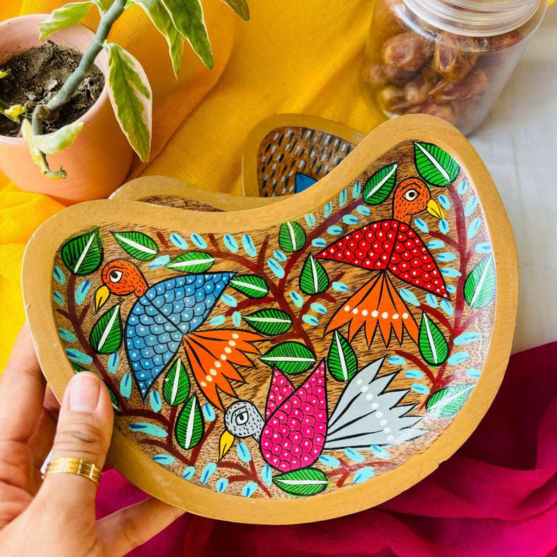 Chakori Moon Handcrafted Mango Wood Platter | Verified Sustainable Trays & Platters on Brown Living™