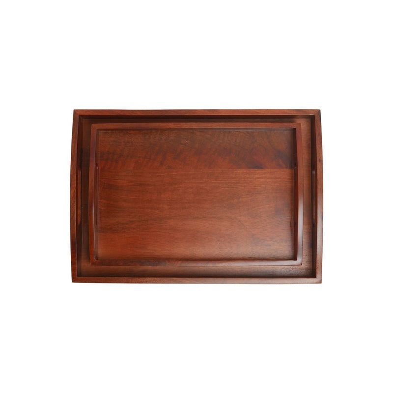 Classic Serving Wooden Tray (Set of 2) | Verified Sustainable Trays & Platters on Brown Living™