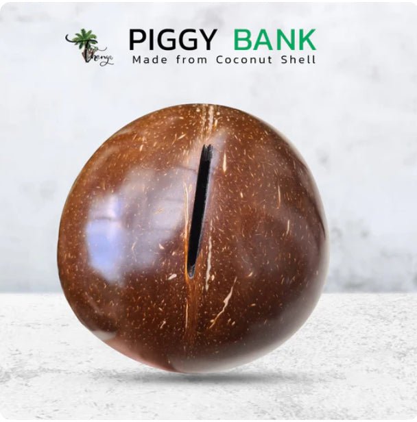 Coconut Shell Kudukka or Piggy Bank (Openable at the Bottom) | Verified Sustainable Piggy Banks & Money Jars on Brown Living™