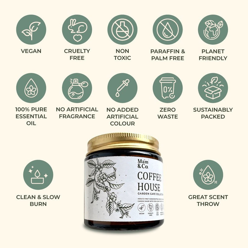 Coffee House - 100% Coconut Wax Botanical Candle | Verified Sustainable Candles & Fragrances on Brown Living™