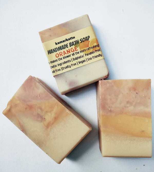 Copy of Handmade Bath soap - Orange | Pack of 2 | Verified Sustainable Body Soap on Brown Living™