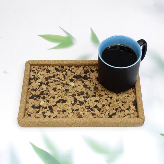 Cork Textured Serving Tray | Verified Sustainable Trays & Platters on Brown Living™