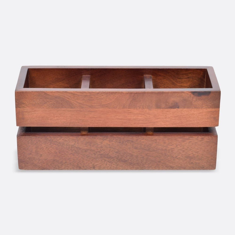 Cranny Cutlery Wooden Caddy / Holder | Verified Sustainable Kitchen Organisers on Brown Living™