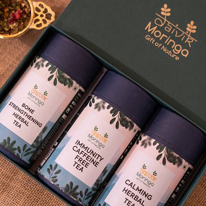 Daivik Triple Tea Bliss Gift Hamper | Verified Sustainable Gift Giving on Brown Living™