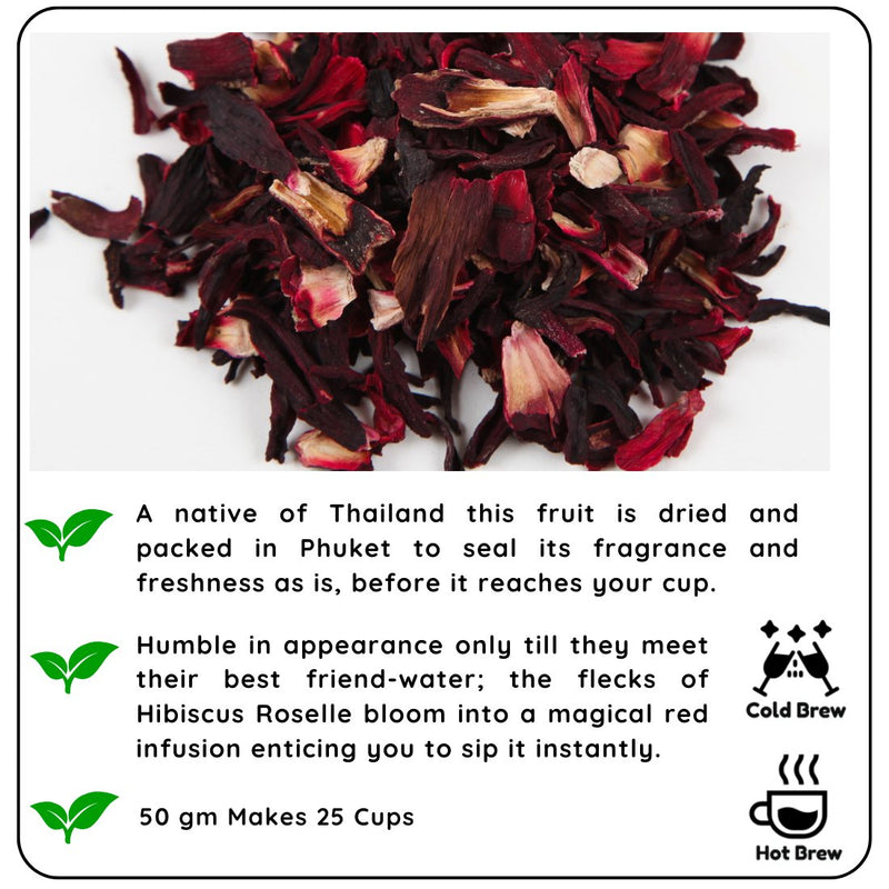 Detox Thai Hibiscus Roselle Tisane- Refreshing Drink with Vitamin C | Verified Sustainable Tea on Brown Living™