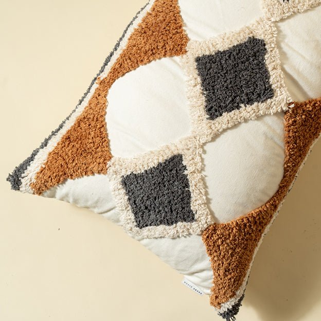 Diamond Boho 100% Cotton Cushion Cover - Multicolor 40 X 60 Cm | Verified Sustainable Covers & Inserts on Brown Living™