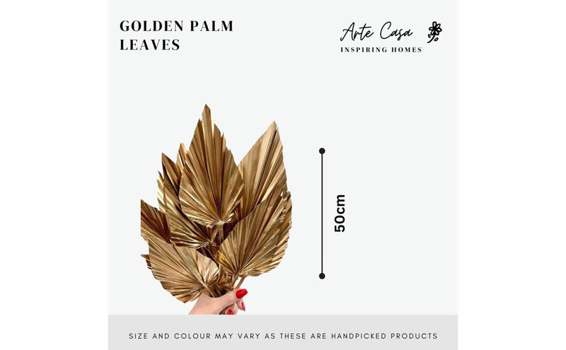 Dried Fan Palm Sphere-Golden | Verified Sustainable Decor & Artefacts on Brown Living™