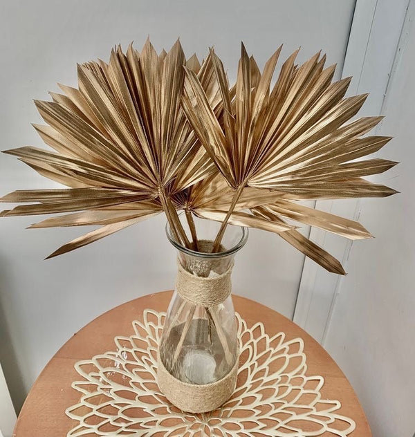 Dried Palm Sphere-Golden | Verified Sustainable Decor & Artefacts on Brown Living™