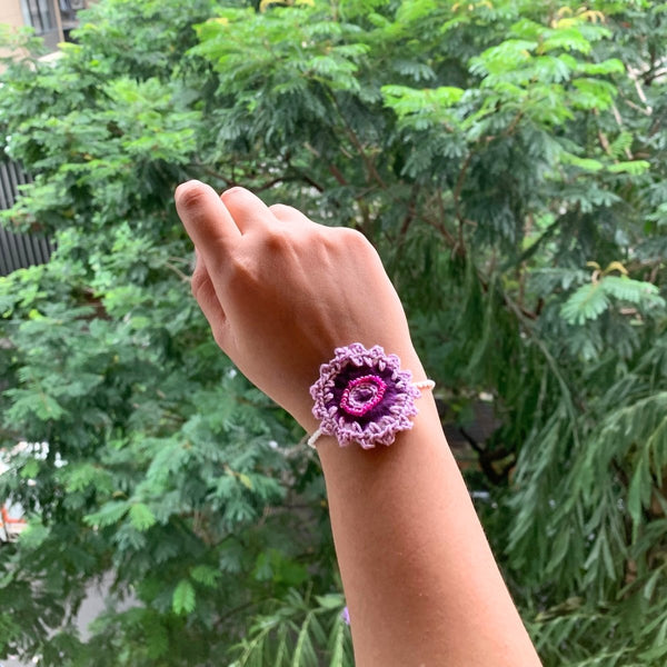 Dual Avtar Shibori Rakhi - Purple | Reusable Rakhi | Verified Sustainable Rakhi on Brown Living™