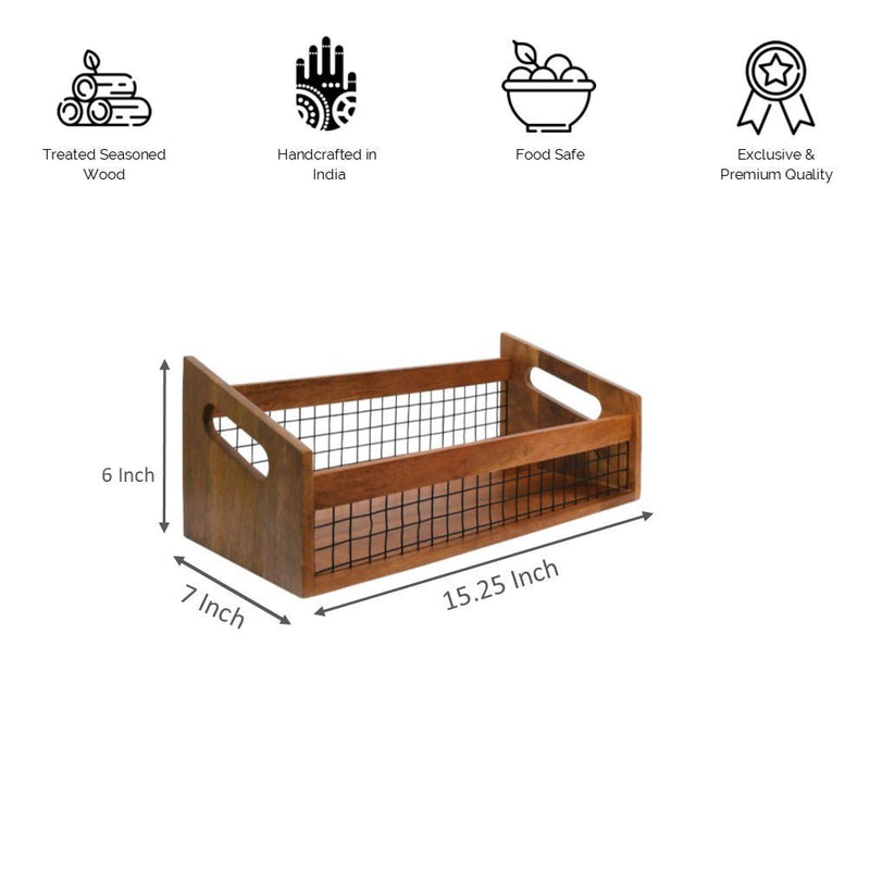 DuoBlend Nested Set of 2 Mango Wood Organizer | Aakriti Ahuja Collection | Verified Sustainable Kitchen Organisers on Brown Living™