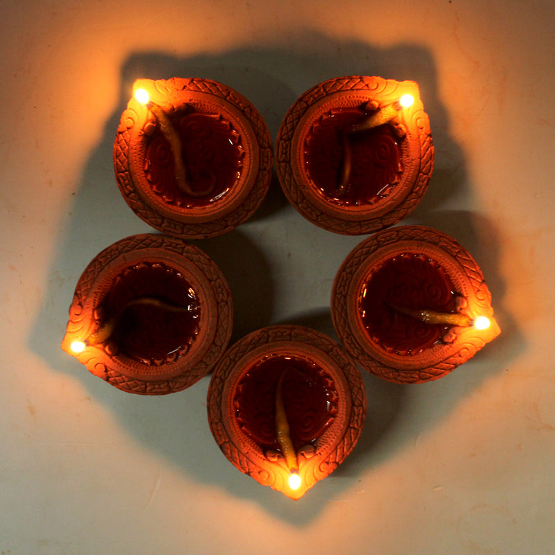 Buy Small Motiff Diya : Diwali Special - Diyas & Cotton Wicks | Shop Verified Sustainable Lamps & Lighting on Brown Living™