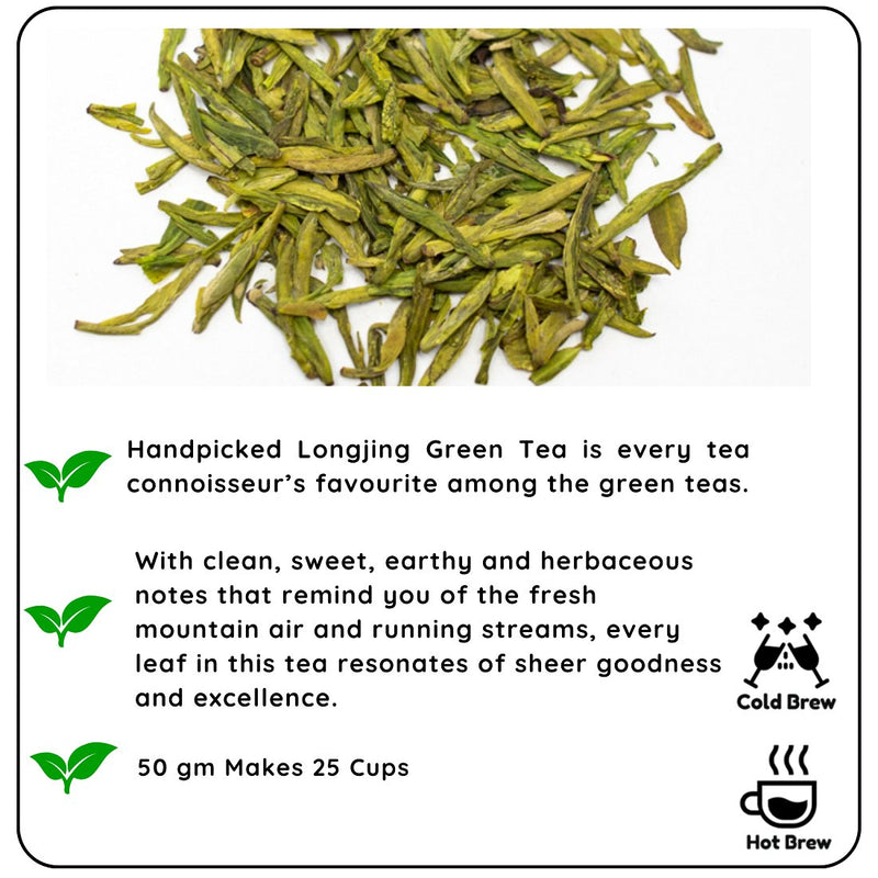 Energy China Longjing Leaf - A Pan-Roasted Green Tea for Energy and Health | Verified Sustainable Tea on Brown Living™