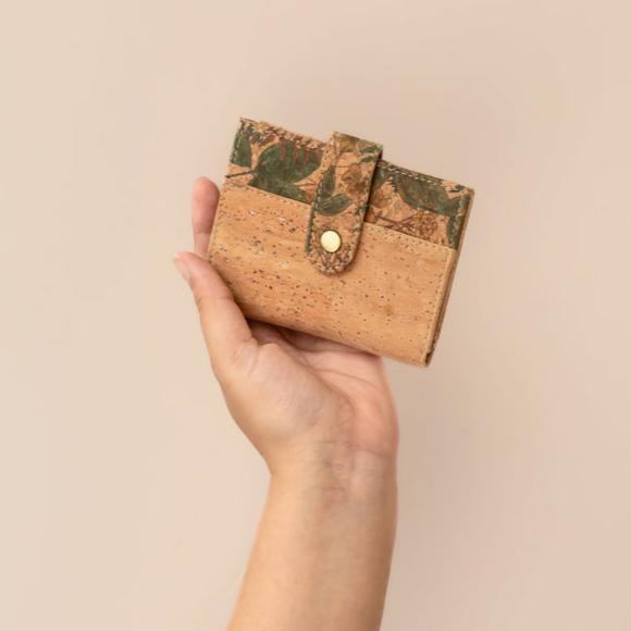 Finch Premium Printed Cork Strapped Unisex Wallet | Verified Sustainable Wallet on Brown Living™