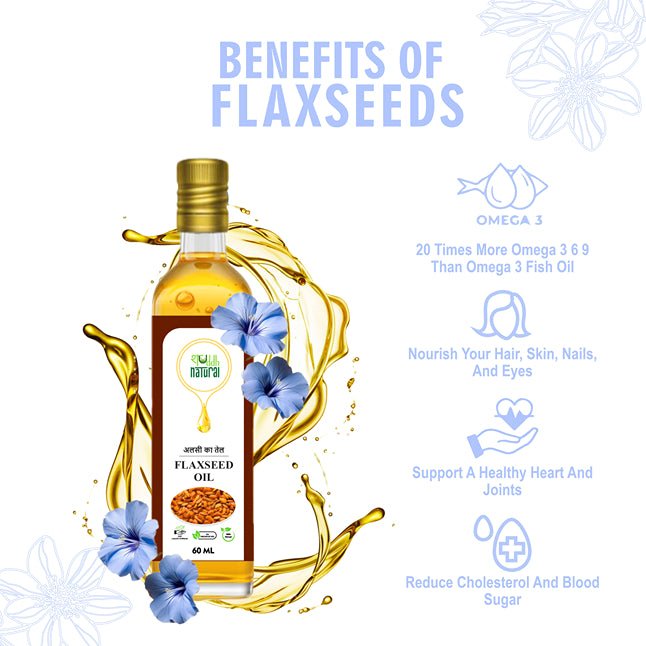 Flax Seed Oil | Wood Pressed | Pure & Natural | 60 ml | Alsi Tel | Verified Sustainable Cooking Oils on Brown Living™