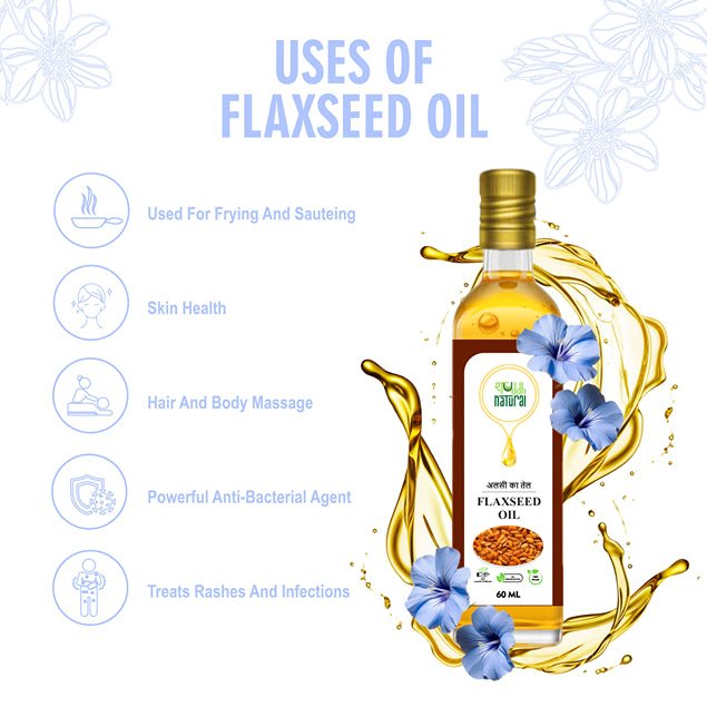 Flax Seed Oil | Wood Pressed | Pure & Natural | 60 ml | Alsi Tel | Verified Sustainable Cooking Oils on Brown Living™