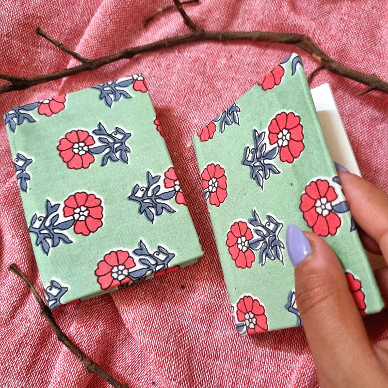 Flora - Upcycled Fabric-Pocket Diary | Verified Sustainable Notebooks & Notepads on Brown Living™