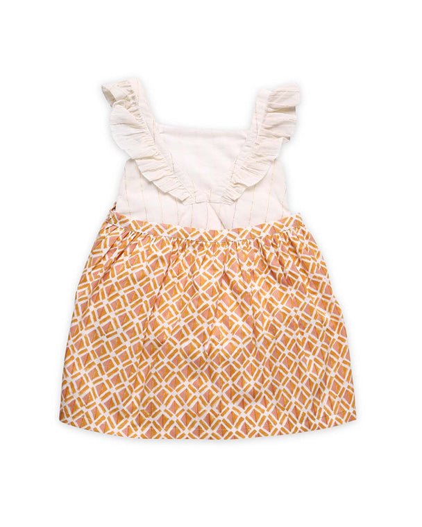 Genda - Infant Onesie with Detachable Lehenga Skirt and Matching Clips | Verified Sustainable Kids Ethnic Sets on Brown Living™