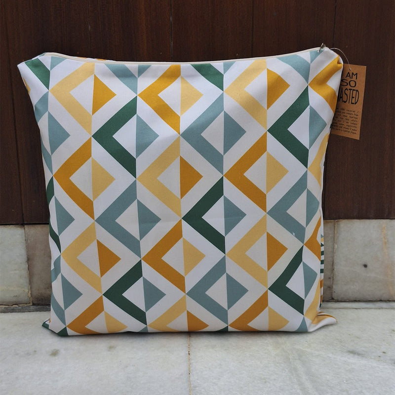 Geometric Triangles - Recycled Polycotton Cushion Covers | Verified Sustainable Covers & Inserts on Brown Living™