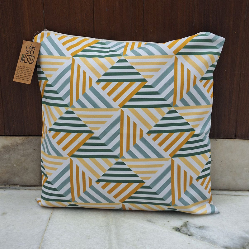 Geometric Triangles - Recycled Polycotton Cushion Covers | Verified Sustainable Covers & Inserts on Brown Living™