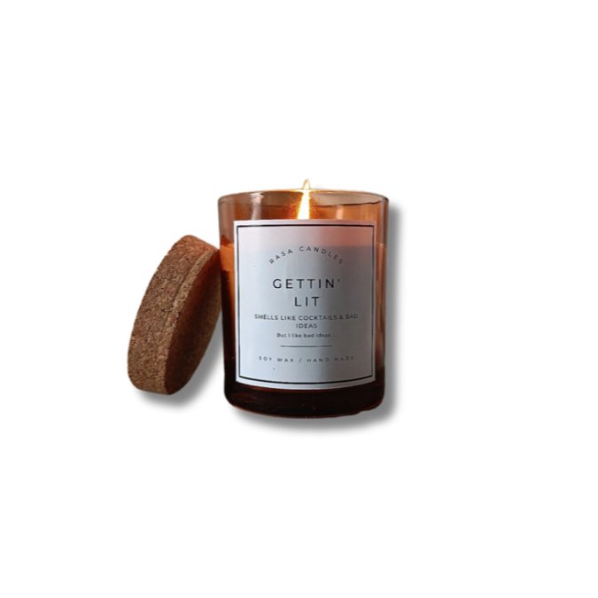 Gettin' Lit Soy Wax Candle- Vanilla Coconut | Verified Sustainable Candles Fragrances on Brown Living™