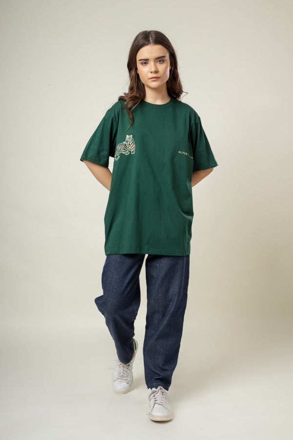 Green Alter Culture Organic Cotton T-Shirt | Verified Sustainable Womens T-Shirt on Brown Living™