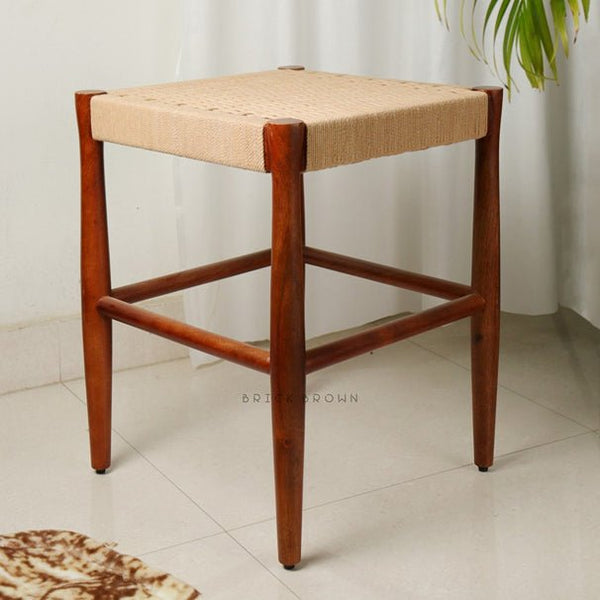 Handcrafted Loom Nest Wooden Stool | Verified Sustainable Decor & Artefacts on Brown Living™