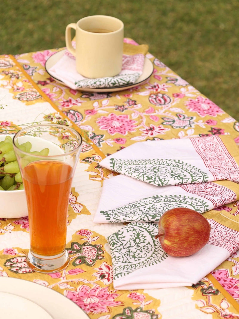 Handcrafted Organic Cotton Napkins- Set of 4 | Verified Sustainable Table Linens on Brown Living™