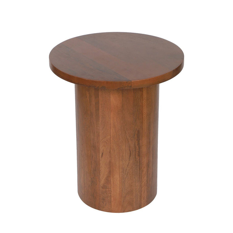 Handcrafted Rounded Twist Accent Mango Wood Table | Verified Sustainable Decor & Artefacts on Brown Living™