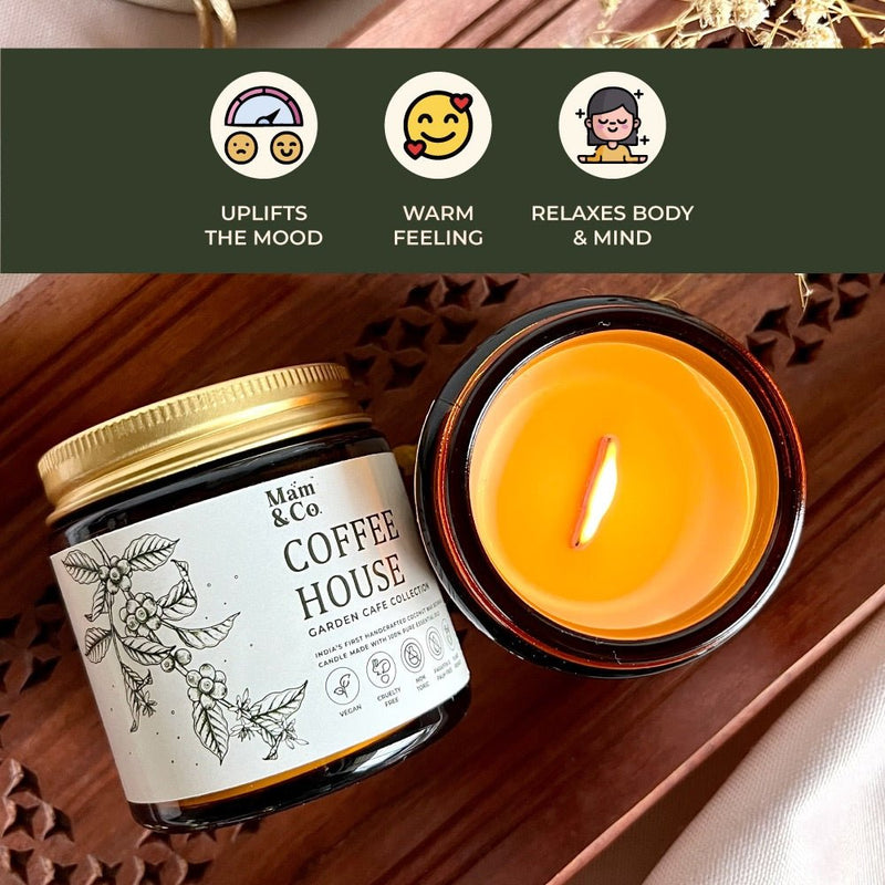 Handcrafted Set of 2 Coconut Wax Candles - Coffee House + Vanilla Cupcake | Verified Sustainable Gift Giving on Brown Living™