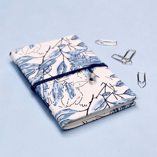 Handmade Azure Leaf Pocket Diary | Verified Sustainable Notebooks & Notepads on Brown Living™