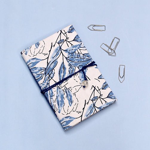 Handmade Azure Leaf Pocket Diary | Verified Sustainable Notebooks & Notepads on Brown Living™