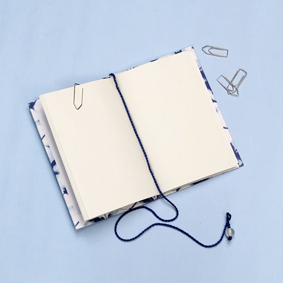 Handmade Azure Leaf Pocket Diary | Verified Sustainable Notebooks & Notepads on Brown Living™