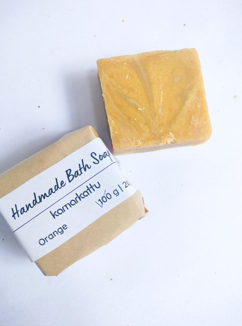 Handmade Bath soap - Orange | Pack of 2 | Verified Sustainable Body Soap on Brown Living™